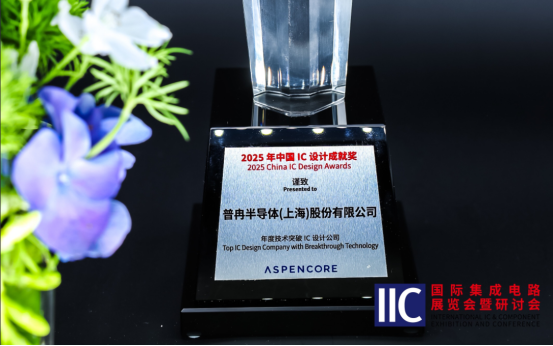 普冉半導(dǎo)體斬獲IIC 2025年度技術(shù)突破獎(jiǎng)！用芯定義未來(lái)(圖1)
